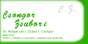 csongor zsubori business card